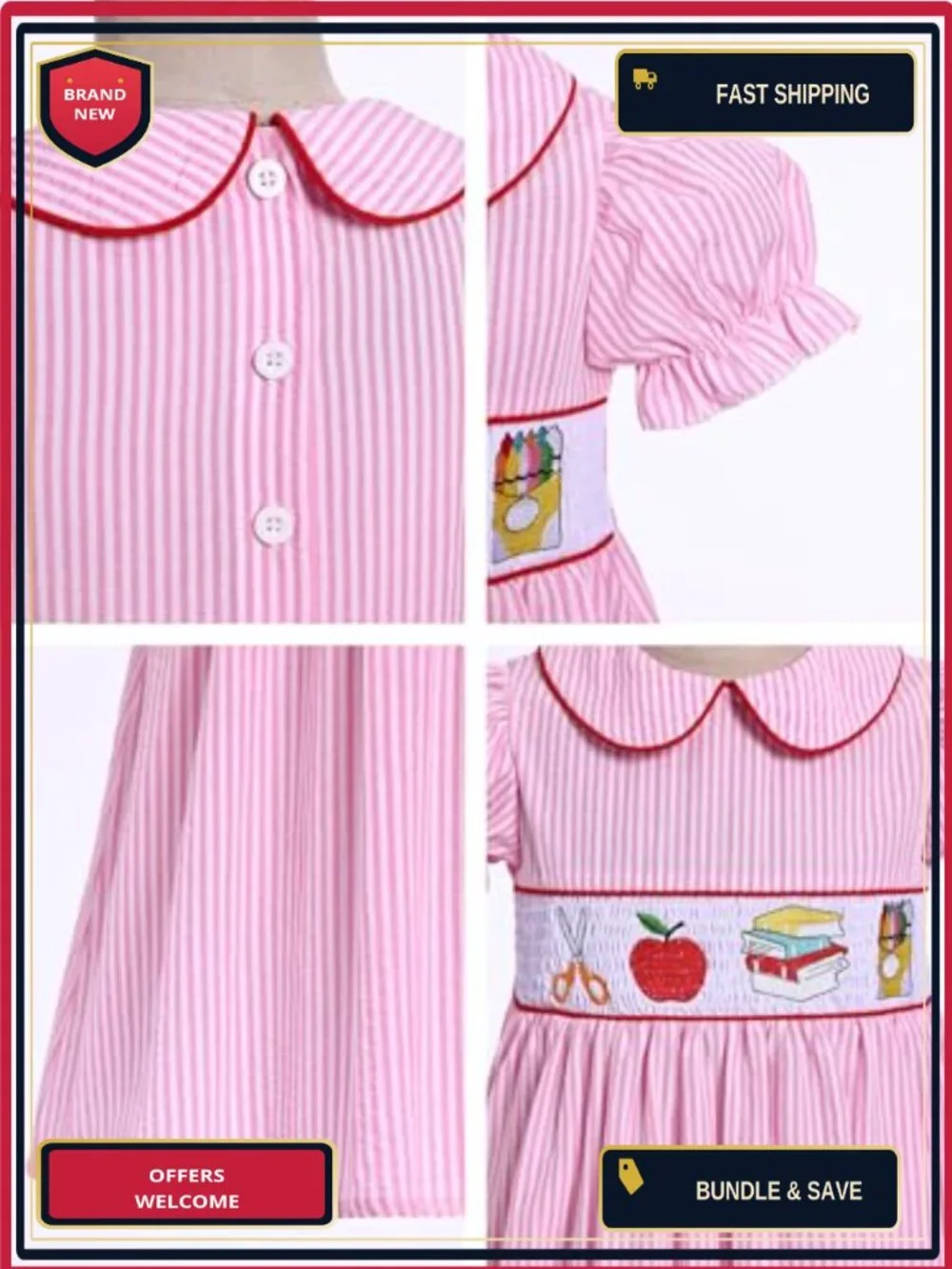 N/A adorable embroidered